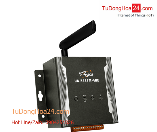Thiết bị truyền thông IIoT 1 cổng Ethernet + LTE (4G) ICP DAS UA-5231M-4GE CR